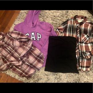 Women’s Juniors Medium tops flannel lot M hoodie